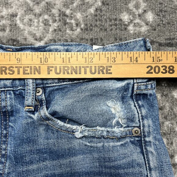 Moussy Vintage Bowie Selvedge Patch Tapered Straight Jeans Womens Size 26 - Picture 8 of 14